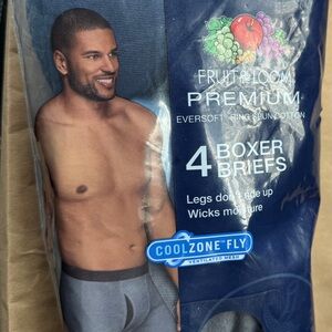 Fruit of the Loom Premium Boxer Briefs - Blue, Green and Gray Size XL NWT
